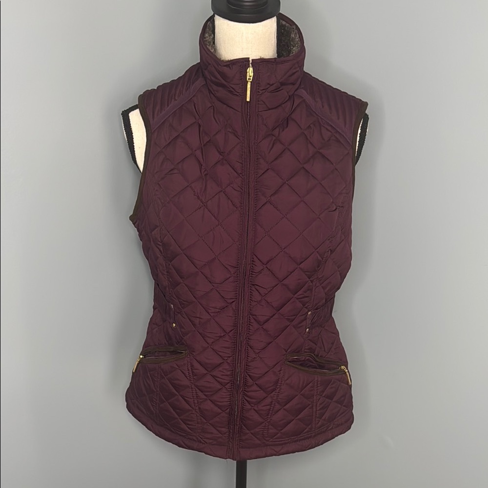 Weatherproof Women’s Purple Zip Vest w/ Pockets Sz S